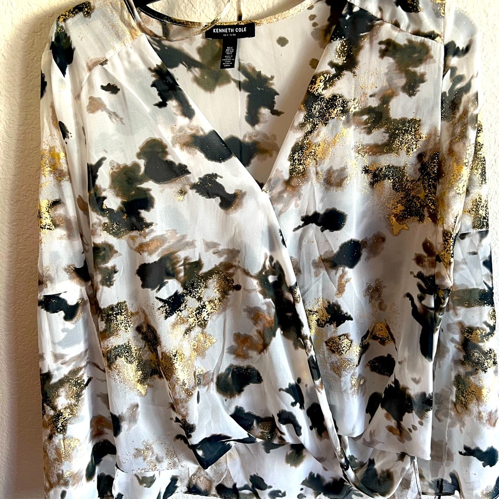 Kenneth Cole sheer blouse